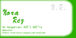 nora rez business card